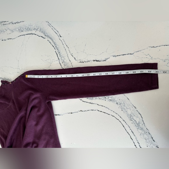 J. McLaughlin Purple Sweater Turtleneck Long Sleeve With Buttons Women's Size S - Picture 15 of 15